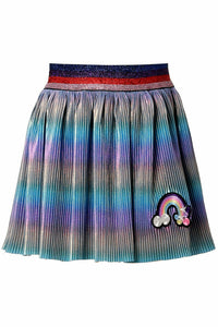 RBW PATCH MTLC PLEATED SKIRT