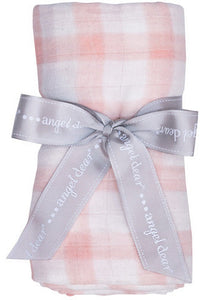PAINTED GINGHAM PINK SWADDLE
