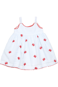 EMBROIDERED CRAB DRESS (3M-24M)
