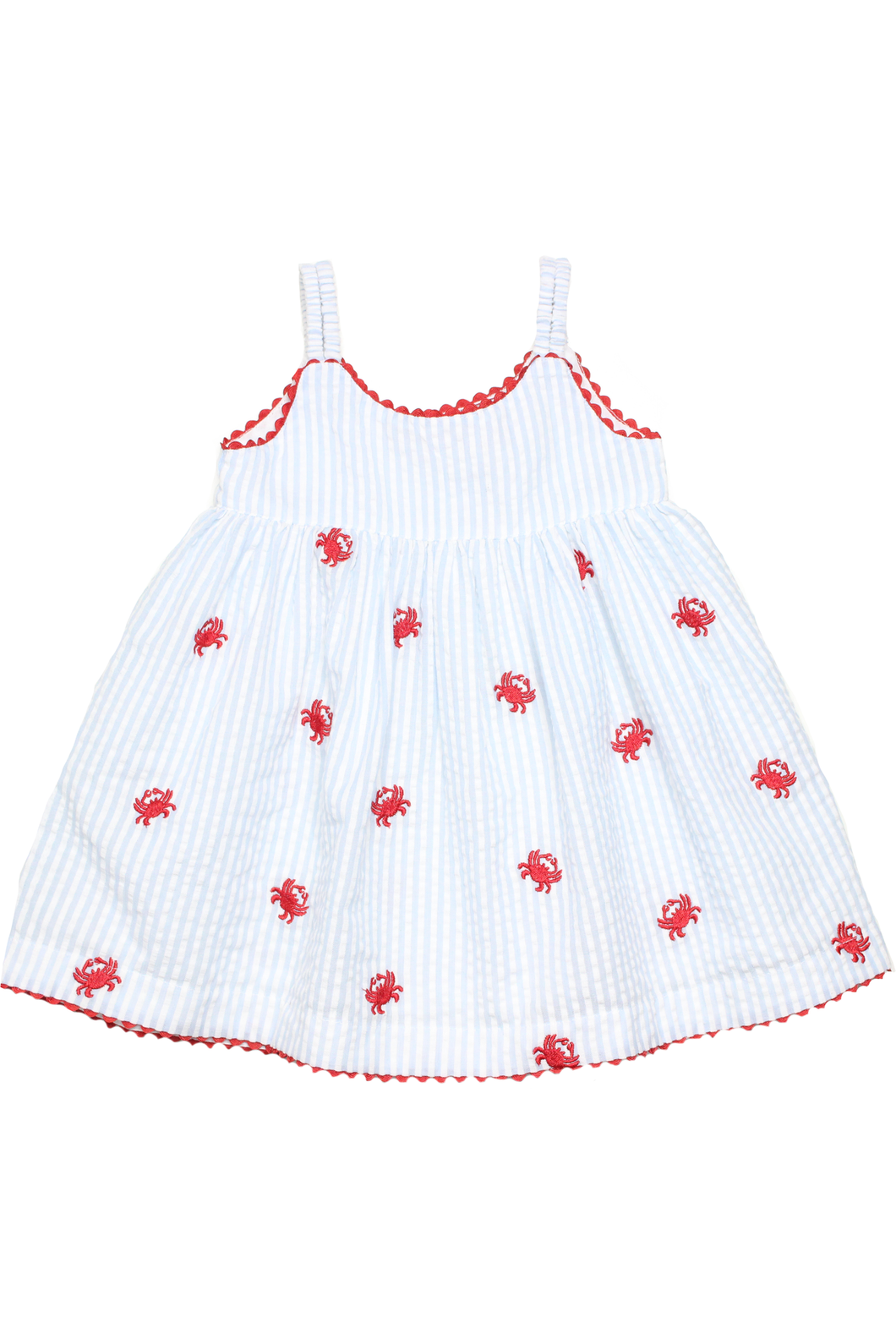 EMBROIDERED CRAB DRESS (3M-24M)