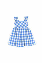 Load image into Gallery viewer, CS RUFFLE SLV GINGHAM DRESS
