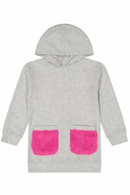 FURRY POCKET HOODIE TUNIC