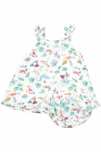 Jungle Birds Muslin Dress