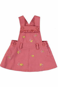 SL EMB FLORAL OVERALL DRESS