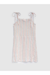 SL TWN SMOCKED CARNIVAL STRIPE DRESS