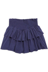 SOLID TIERED RUFFLE SKIRT