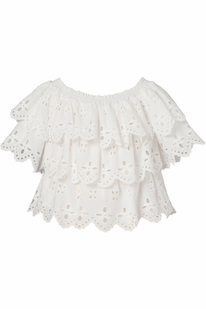 SS TIERED EYELET TOP