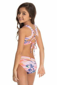 TWO PIECE BALANCING ACT HINK/SURF SWIMSUIT